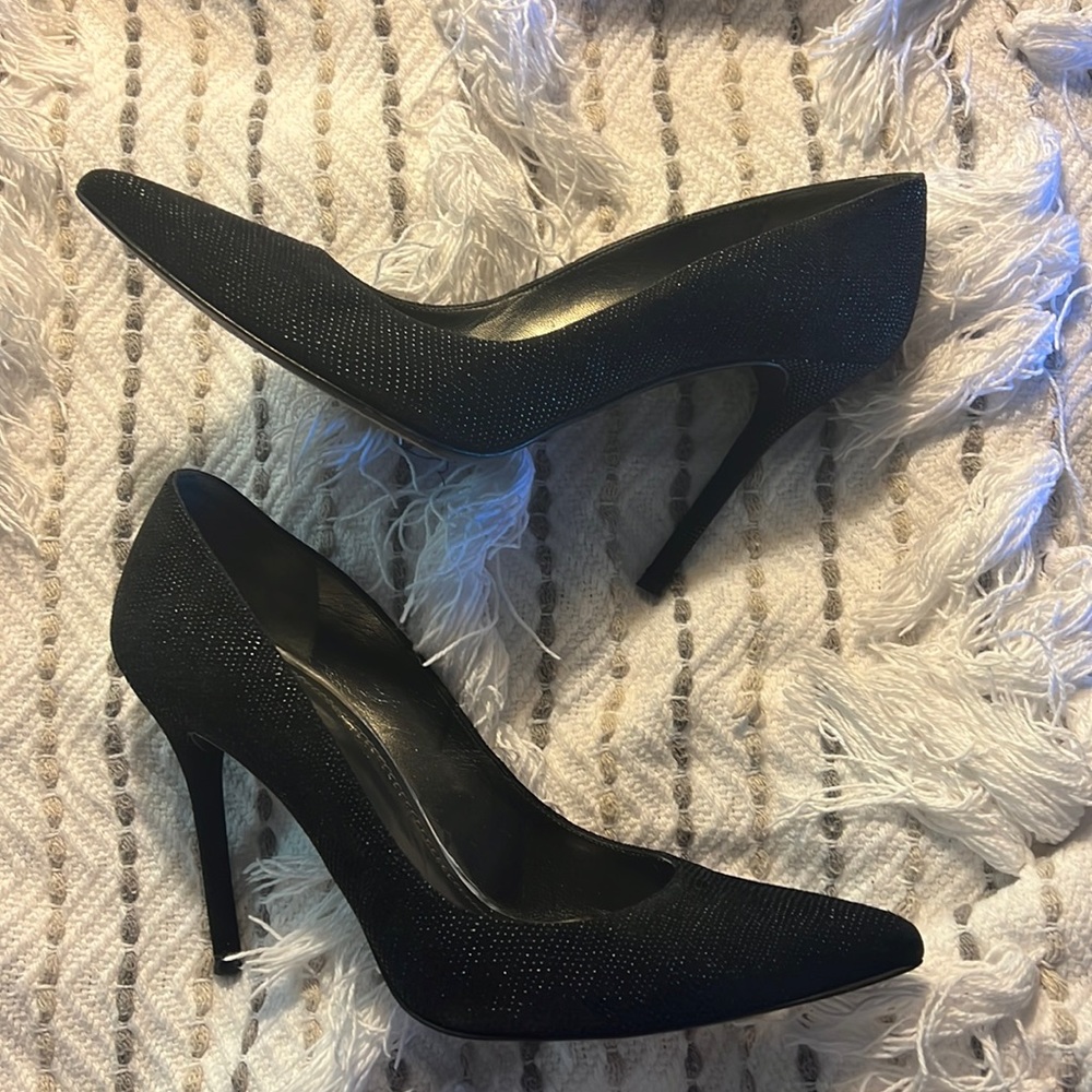 Stuart Weitzman Black Suede Pumps